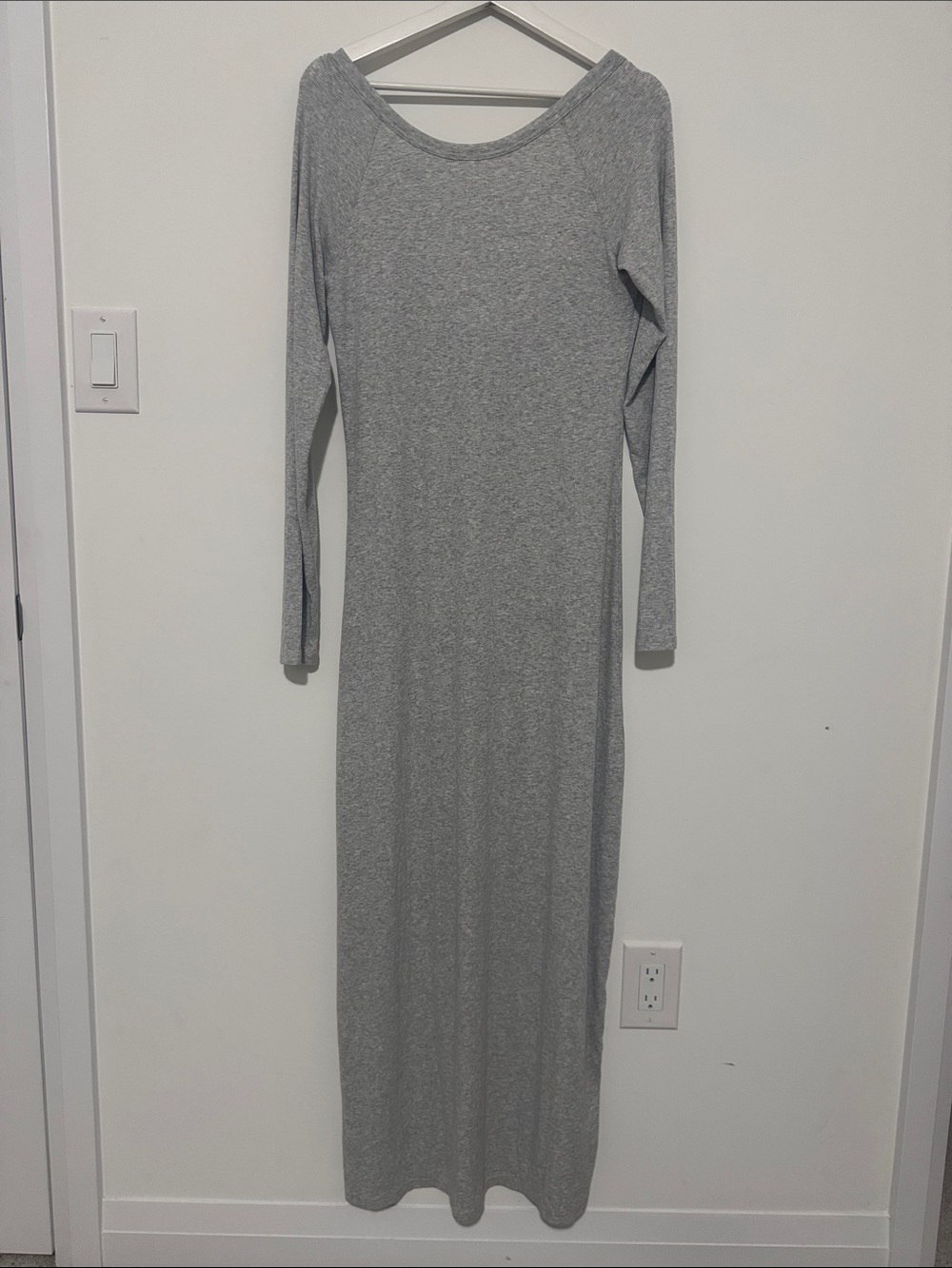 Aerie BNWT Long Sleeve Grey Maxi Dress - Classic Minimalist Style